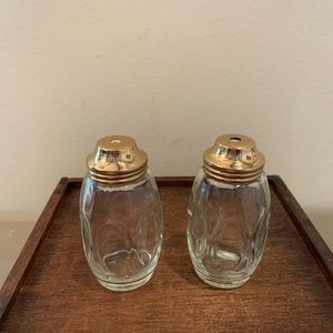 Airko glass salt and pepper shakers